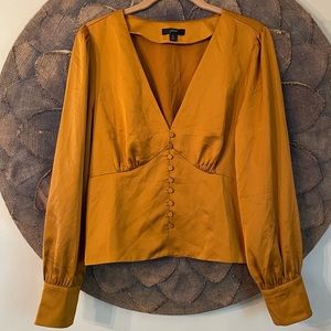 J.Crew Satin V-Neck Blouse